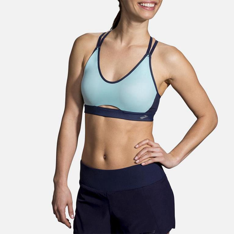 Brooks Women's FastForward Free Running Bra - Blue (SEBV74806)